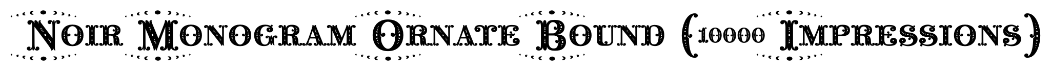 Noir Monogram Ornate Bound (10000 Impressions) image